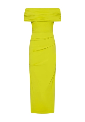 Rachel Gilbert Camille off-shoulder draped maxi dress - Green