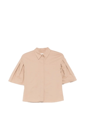 Xacus Ellery pleated-sleeve shirt - Neutrals
