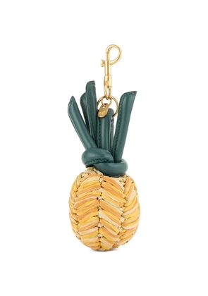 Anya Hindmarch pineapple-shaped raffia bag charm - Yellow