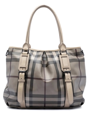 Burberry Pre-Owned 2000-2017 Smoke Check Coated Canvas Northfield satchel - Grey