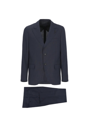 Lardini peak-lapel wool suit - Blue