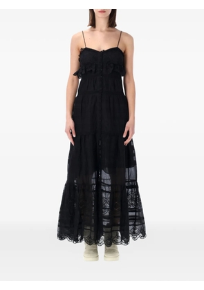 MARANT ÉTOILE Paule broderie anglaise ruffled dress - Black