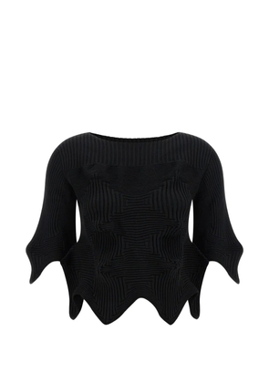 Issey Miyake Linkage ribbed-knit top - Black