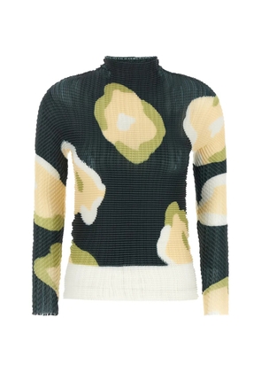 Issey Miyake Verve Pleats printed top - Green