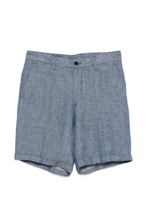 120% Lino slub-texture shorts - Blue