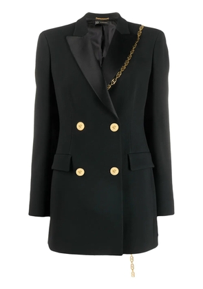 Versace chain detail double breasted blazer - Black