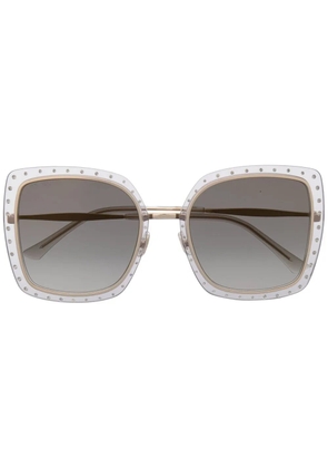 Jimmy Choo Eyewear Danys oversized frame sunglasses - Gold