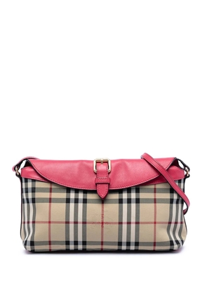 Burberry Pre-Owned 2000-2017 Haymarket Check Canvas Leah crossbody bag - Neutrals