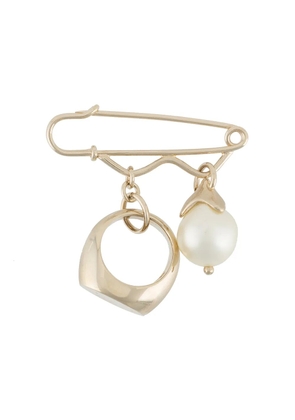 Ermanno Scervino lapel-charm double-breasted blazer - Gold