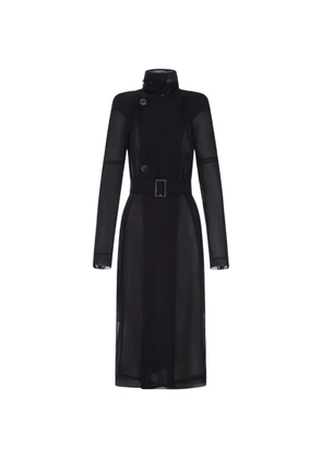 Rick Owens Maria organza trench coat - Black