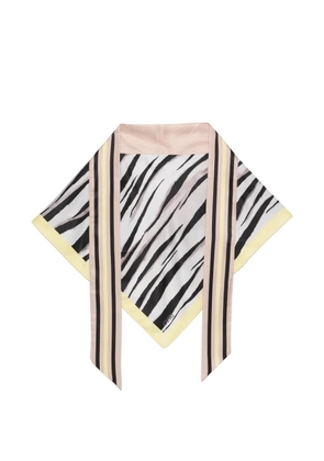 LIU JO zebra-print scarf - Grey