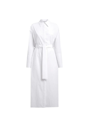 PT Torino Emilia belted shirt midi dress - White
