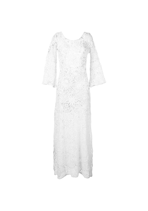 Anjuna floral embroidery dress - White