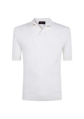 Filippo De Laurentiis ribbed-knit V-neck T-shirt - White