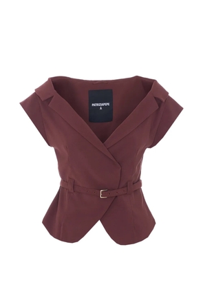 Patrizia Pepe V-neck belted jacket - Red