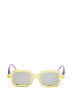 Kuboraum P2 square-frame sunglasses - Yellow