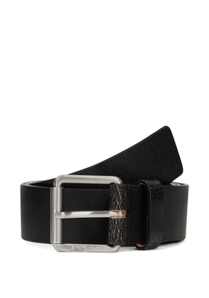 Karl Lagerfeld Jeans logo-engraved leather belt - Black