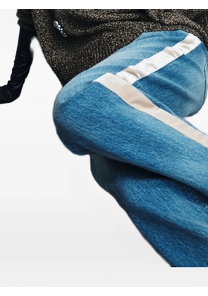 Hellessy Libby velvet-stripe bow-detail jeans - Blue