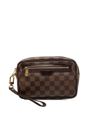 Louis Vuitton Pre-Owned 2011 Damier Ebene Pochette Billets Macao clutch bag - Brown
