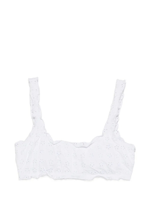 Polo Ralph Lauren broderie anglaise bikini top - White