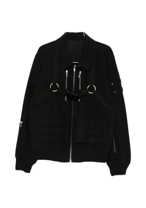 Rick Owens harness-embellishment zip-up jacket - Black