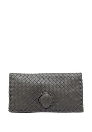 Bottega Veneta Pre-Owned 2012-2026 Nappa Intrecciato Turn Lock clutch bag - Grey