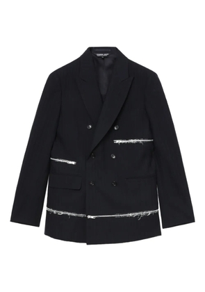 Comme des Garçons Homme Deux zip-detail blazer - Blue