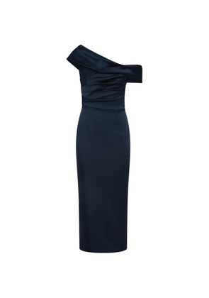 Rebecca Vallance Lessa asymmetric-neck midi dress - Blue