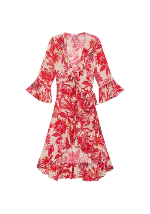 MALIPARMI floral midi dress - Red