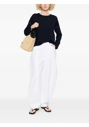 Roberto Collina contrast-stitch sweater - Blue