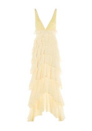 Elisabetta Franchi layered maxi dress - Yellow