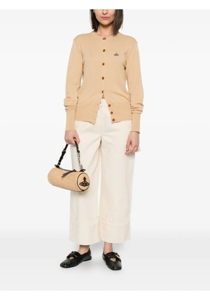 Vivienne Westwood logo-embroidered cardigan - Neutrals