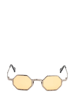 Kuboraum Z19 geometric-frame sunglasses - Silver