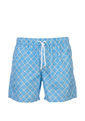 Fedeli shell-print swim shorts - Blue