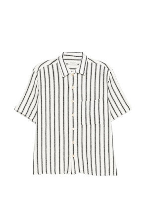 Tintoria Mattei vertical-stripe short-sleeve shirt - White