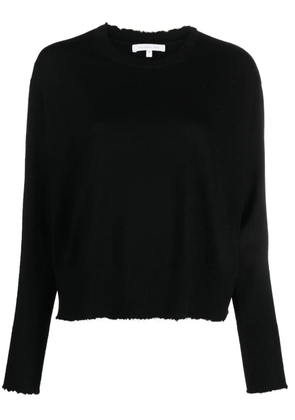 Patrizia Pepe distressed-finish wool jumper - Black