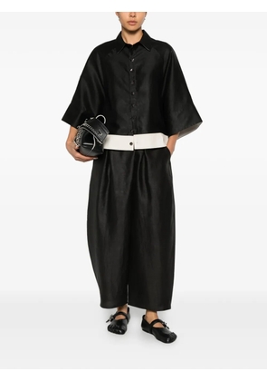 SOH contrast-hem shirt - Black