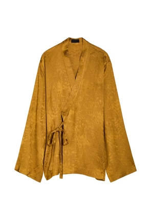 DELOS Tao jacquard wrap jacket - Gold