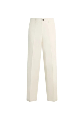 Bally button-fastening pleated cotton chino trousers - Neutrals