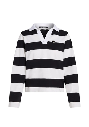 Karl Lagerfeld Ikonik striped long-sleeve T-shirt - Black
