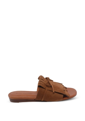 ANGEL ALARCON London fringe-detail sandals - Brown