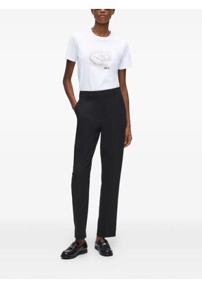 Karl Lagerfeld portrait-print T-shirt - White