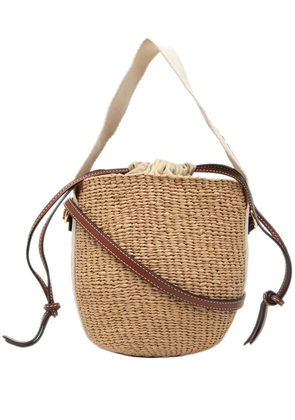 Chloé Pre-Owned 2021 Small Raffia Woody Basket Bag satchel - Neutrals