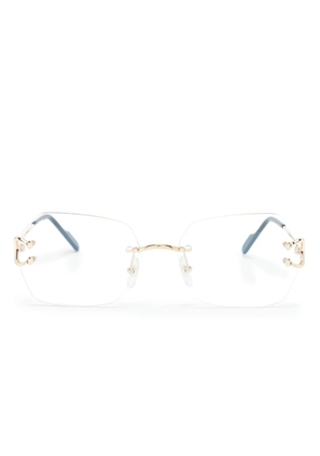 Cartier Eyewear frameless square glasses - Gold