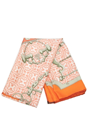 Hermès Pre-Owned 2013-2018 Mors et Gourmettes Silk Shawl scarves - Orange