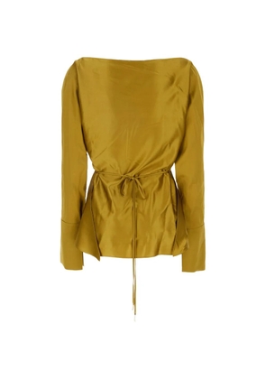 Danamé Xenia crossover-front blouse - Yellow