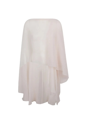 Ermanno Scervino layered draped cape - White