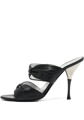 Casadei Vintage 60mm pre-owned bow-strap sandals - Black