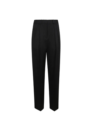 Loulou Alio pleated twill trousers - Black