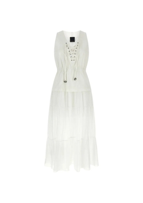 PINKO tiered lace-up maxi dress - White